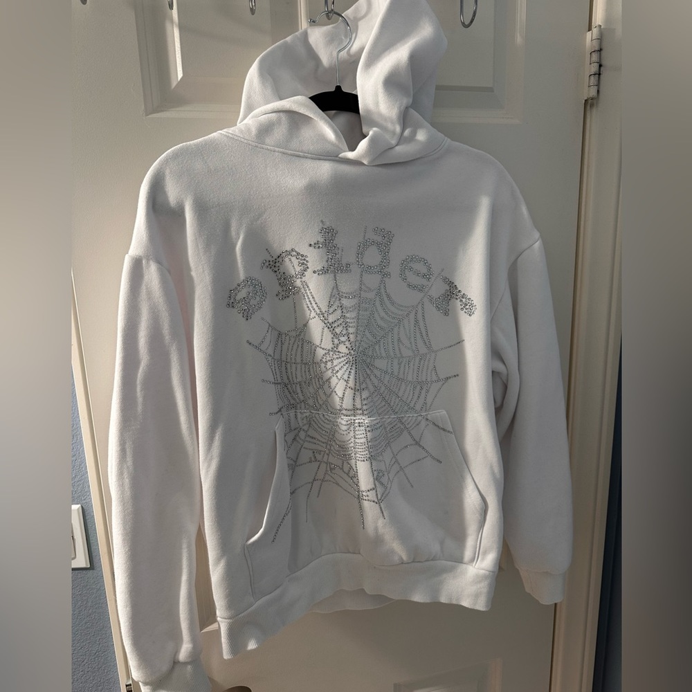 White Sp5derworldwide hoodie